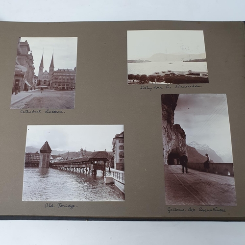 324 - A photograph and scrap album, Italy 1904 and Norway June 17th - July 1st 1910,