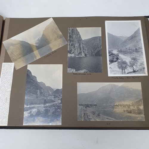 324 - A photograph and scrap album, Italy 1904 and Norway June 17th - July 1st 1910,