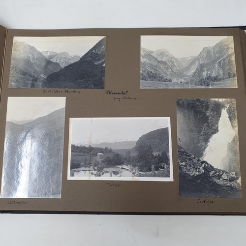 324 - A photograph and scrap album, Italy 1904 and Norway June 17th - July 1st 1910,