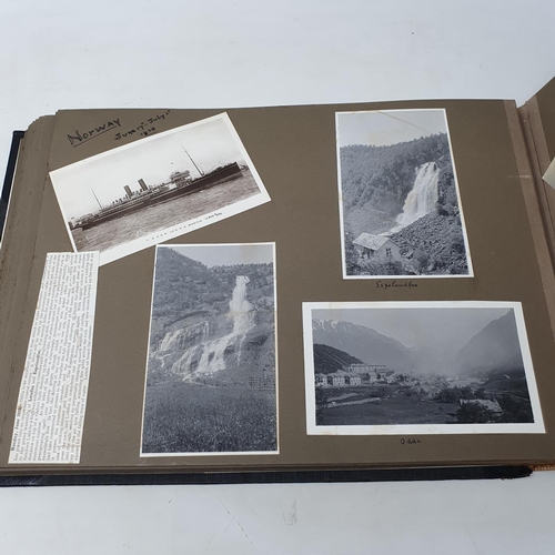 324 - A photograph and scrap album, Italy 1904 and Norway June 17th - July 1st 1910,