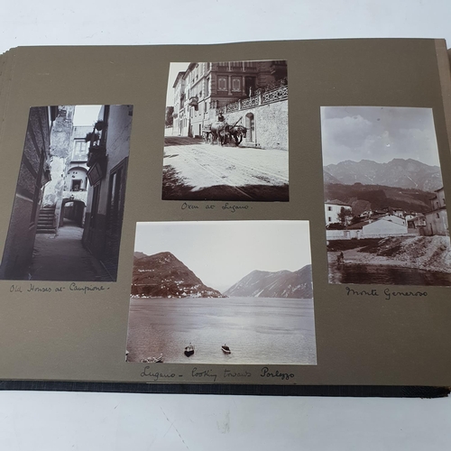 324 - A photograph and scrap album, Italy 1904 and Norway June 17th - July 1st 1910,