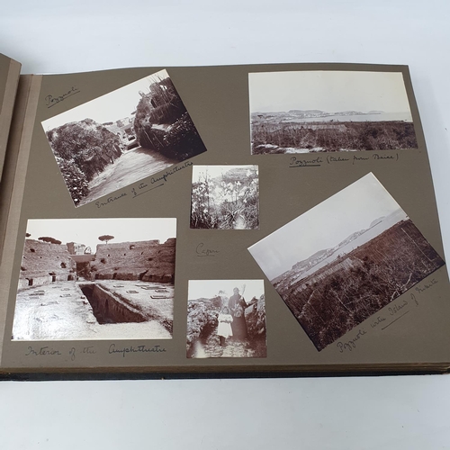 324 - A photograph and scrap album, Italy 1904 and Norway June 17th - July 1st 1910,