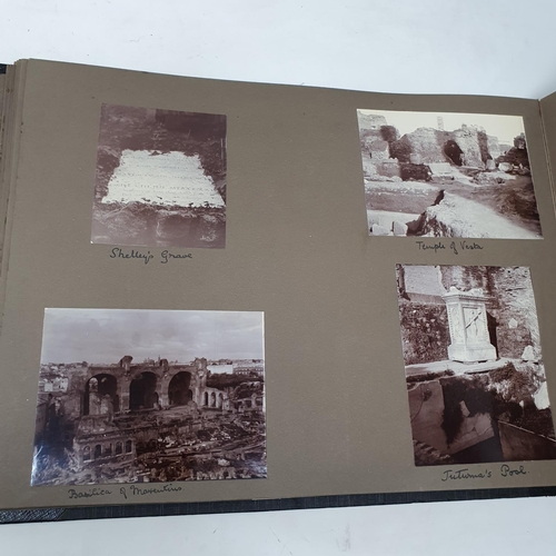 324 - A photograph and scrap album, Italy 1904 and Norway June 17th - July 1st 1910,