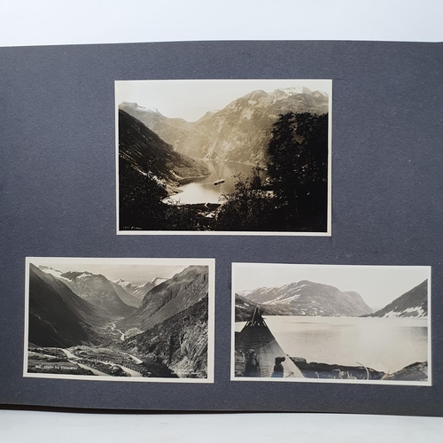 325 - A photograph and scrap album, Norway 1929 and various European Cities