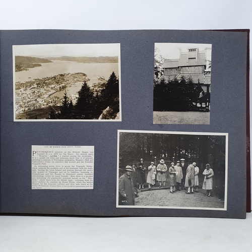 325 - A photograph and scrap album, Norway 1929 and various European Cities