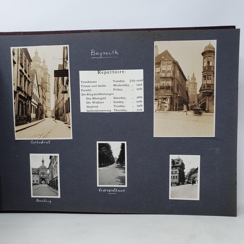 325 - A photograph and scrap album, Norway 1929 and various European Cities