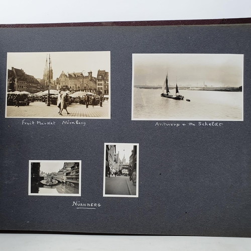 325 - A photograph and scrap album, Norway 1929 and various European Cities