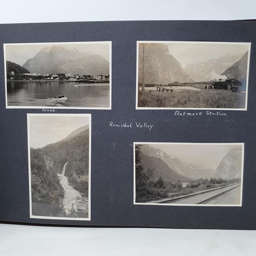 325 - A photograph and scrap album, Norway 1929 and various European Cities