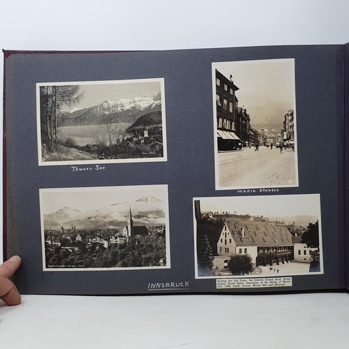 325 - A photograph and scrap album, Norway 1929 and various European Cities