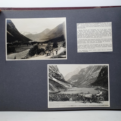 325 - A photograph and scrap album, Norway 1929 and various European Cities