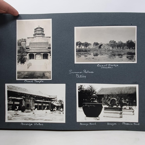 326 - A photograph and scrap album, World Tour II 1930, to include China