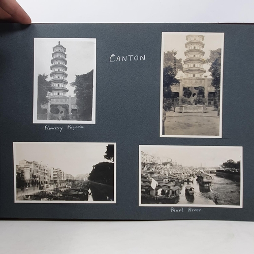 326 - A photograph and scrap album, World Tour II 1930, to include China