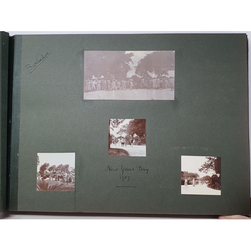 327 - A photograph and scrap album, West Indies, 1907