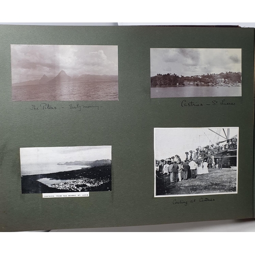 327 - A photograph and scrap album, West Indies, 1907