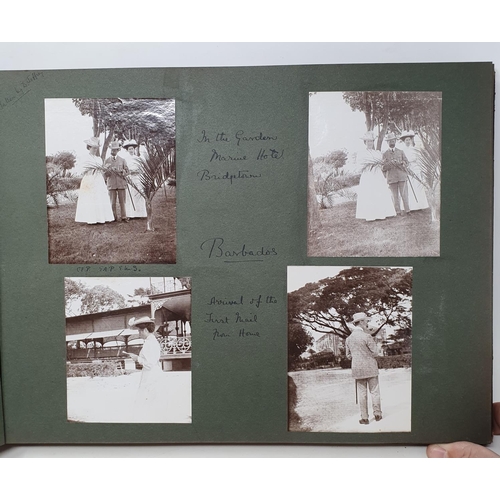 327 - A photograph and scrap album, West Indies, 1907