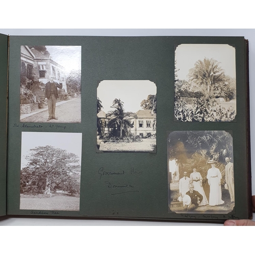 327 - A photograph and scrap album, West Indies, 1907