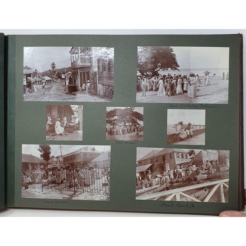 327 - A photograph and scrap album, West Indies, 1907