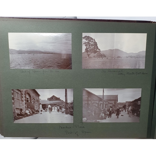 327 - A photograph and scrap album, West Indies, 1907