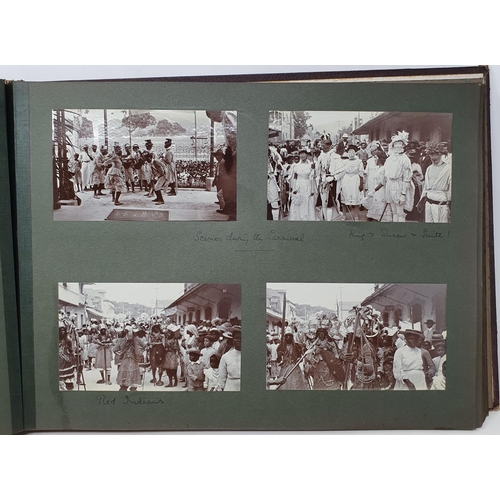 327 - A photograph and scrap album, West Indies, 1907