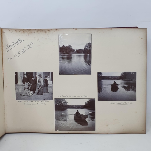 328 - A photograph and scrap album, Paris 1902, Tresco, July 1905 and others