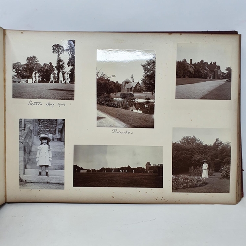 328 - A photograph and scrap album, Paris 1902, Tresco, July 1905 and others