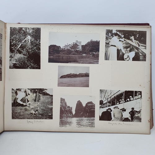 328 - A photograph and scrap album, Paris 1902, Tresco, July 1905 and others