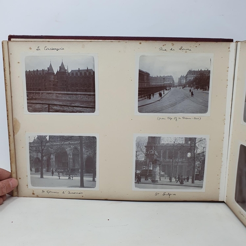 328 - A photograph and scrap album, Paris 1902, Tresco, July 1905 and others