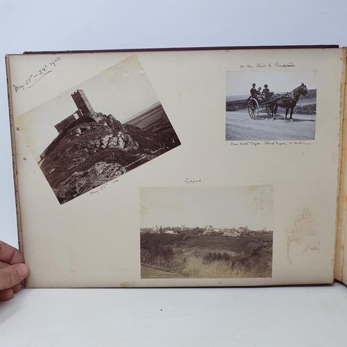 328 - A photograph and scrap album, Paris 1902, Tresco, July 1905 and others