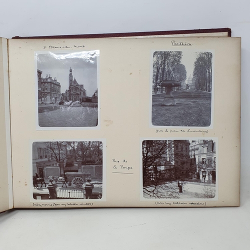 328 - A photograph and scrap album, Paris 1902, Tresco, July 1905 and others