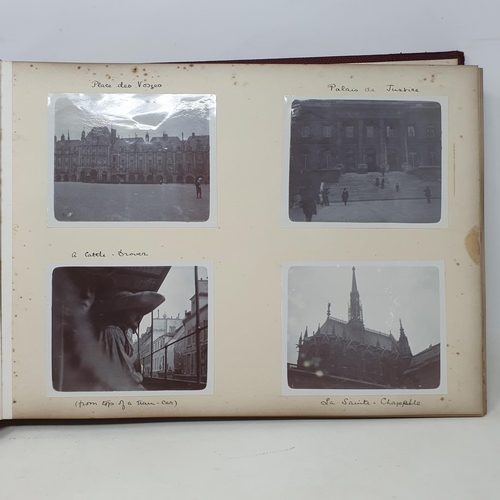 328 - A photograph and scrap album, Paris 1902, Tresco, July 1905 and others