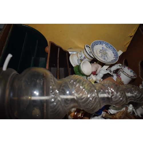 33 - A group of assorted items, including ceramics, glass, vintage boxes, books and other items (qty), re... 