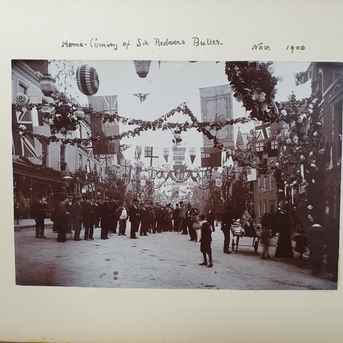 332 - A photograph and scrap album, Aldourie House, Cluny Castle, 1900 and others