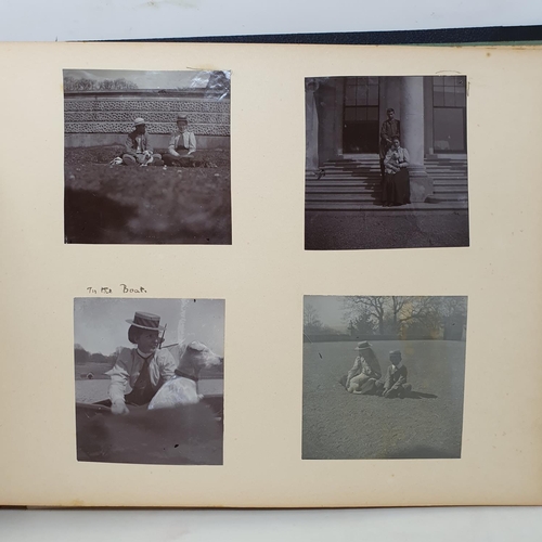 332 - A photograph and scrap album, Aldourie House, Cluny Castle, 1900 and others