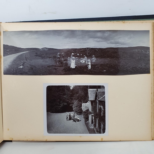 332 - A photograph and scrap album, Aldourie House, Cluny Castle, 1900 and others