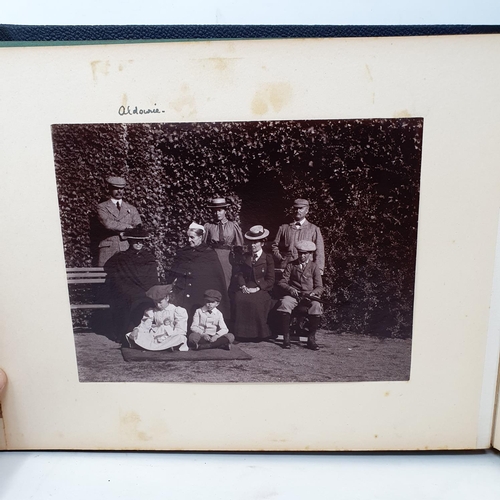 332 - A photograph and scrap album, Aldourie House, Cluny Castle, 1900 and others