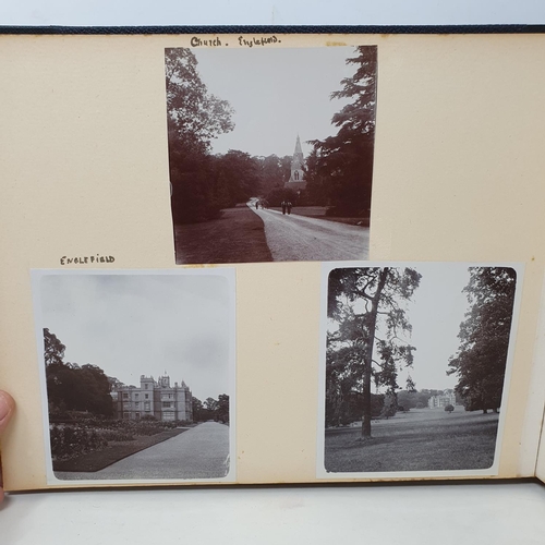 332 - A photograph and scrap album, Aldourie House, Cluny Castle, 1900 and others