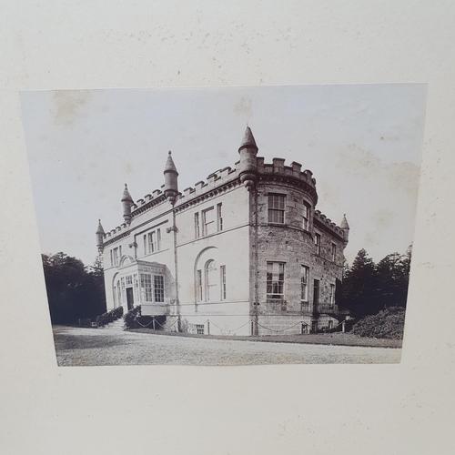 332 - A photograph and scrap album, Aldourie House, Cluny Castle, 1900 and others