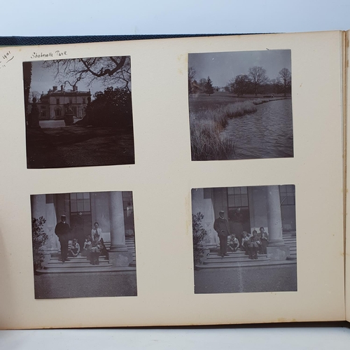 332 - A photograph and scrap album, Aldourie House, Cluny Castle, 1900 and others