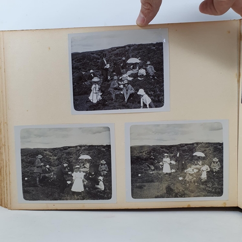 332 - A photograph and scrap album, Aldourie House, Cluny Castle, 1900 and others