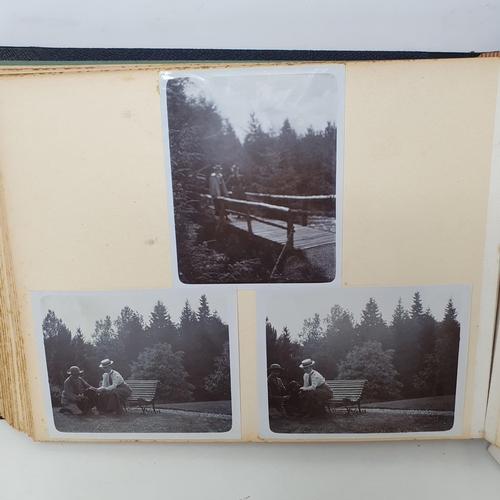 332 - A photograph and scrap album, Aldourie House, Cluny Castle, 1900 and others