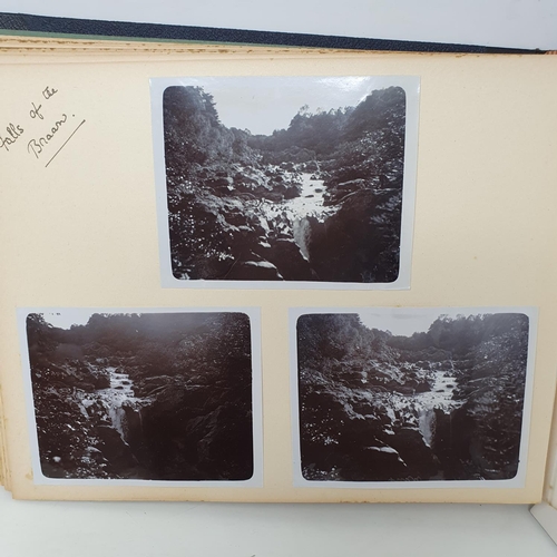 332 - A photograph and scrap album, Aldourie House, Cluny Castle, 1900 and others