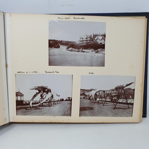 332 - A photograph and scrap album, Aldourie House, Cluny Castle, 1900 and others