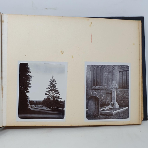 332 - A photograph and scrap album, Aldourie House, Cluny Castle, 1900 and others