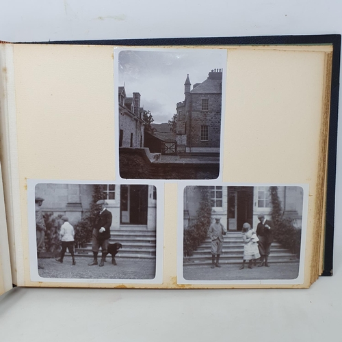 332 - A photograph and scrap album, Aldourie House, Cluny Castle, 1900 and others