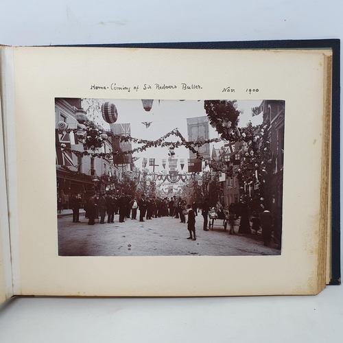 332 - A photograph and scrap album, Aldourie House, Cluny Castle, 1900 and others