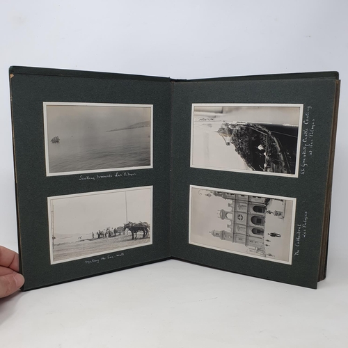 334 - A photograph and scrap album, Les Palmas, 1912 and others,