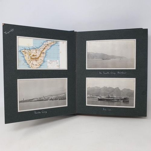 334 - A photograph and scrap album, Les Palmas, 1912 and others,