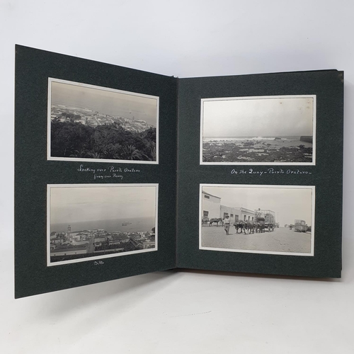 334 - A photograph and scrap album, Les Palmas, 1912 and others,