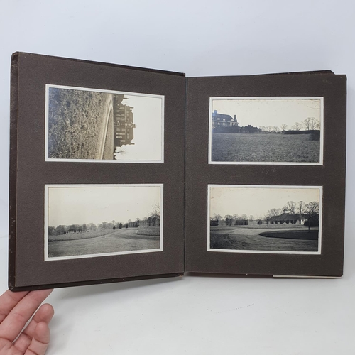 335 - A photograph and scrap album, country estate Life, 1916 to 1921