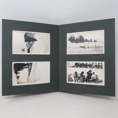 337 - A photograph and scrap album, ski and tobogganing in the French Alps 1924